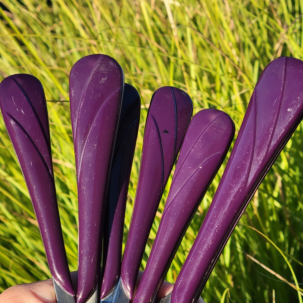 Fiesta Plum Purple Swirl Flatware & Mug ~ Retired Items & Color